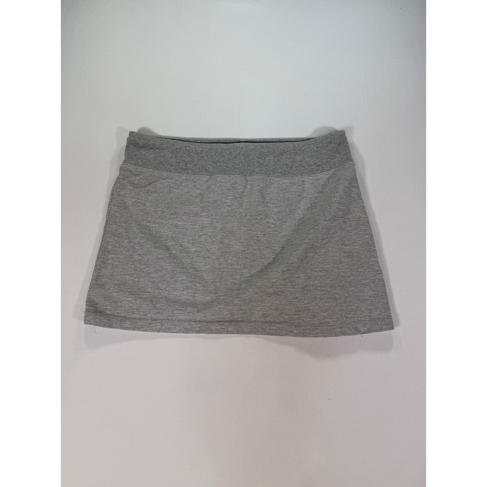 Vtg Y2K Central Tiger Graphic Mini Skirt Womens Small Gray Drawstring Sporty - Picture 6 of 6